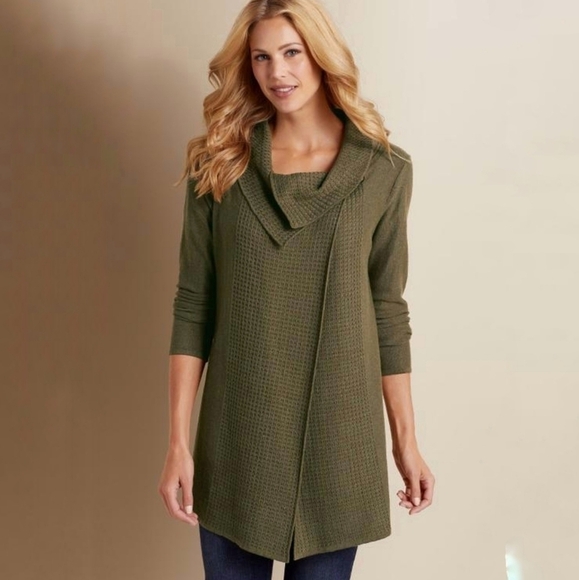 Soft Surroundings Miranda sweater moss green xs - Picture 1 of 7